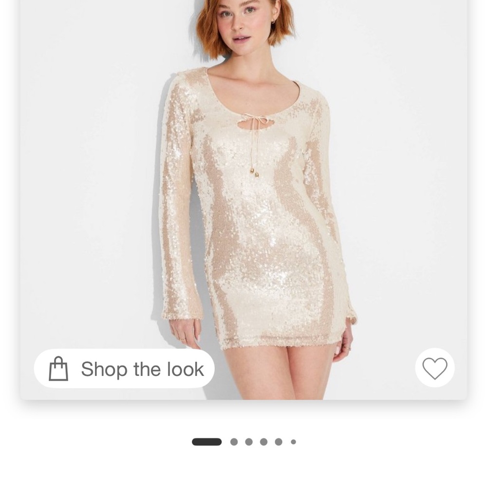 wild fable Champagne Sequin Mini Dress